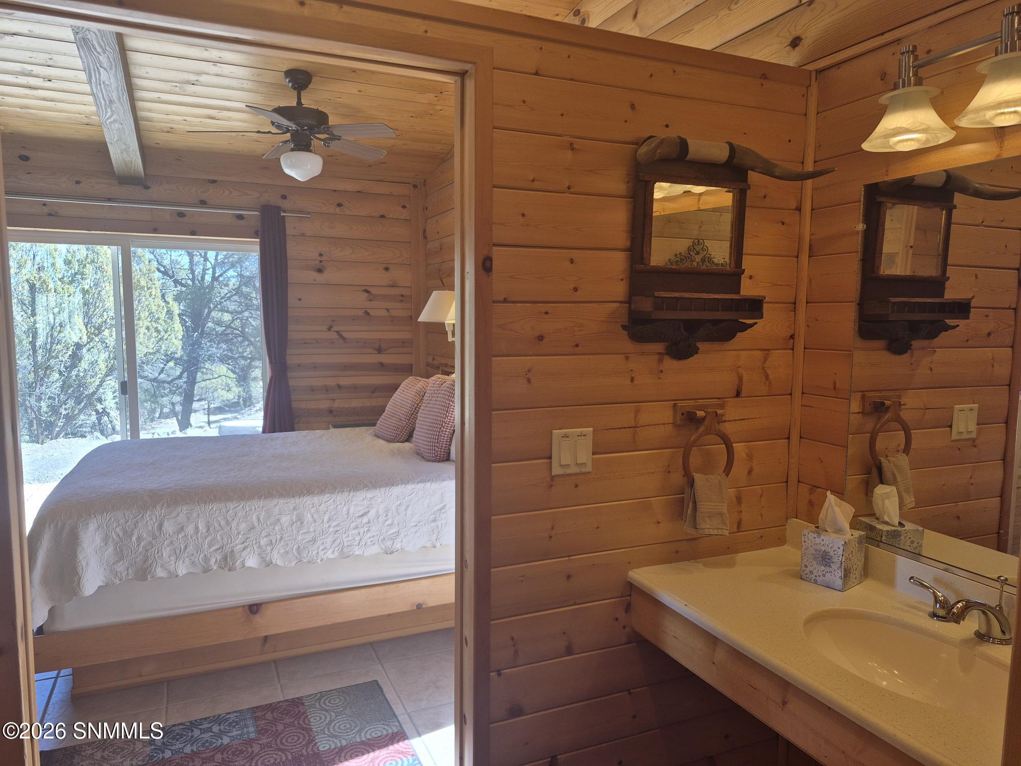 vanity bed area