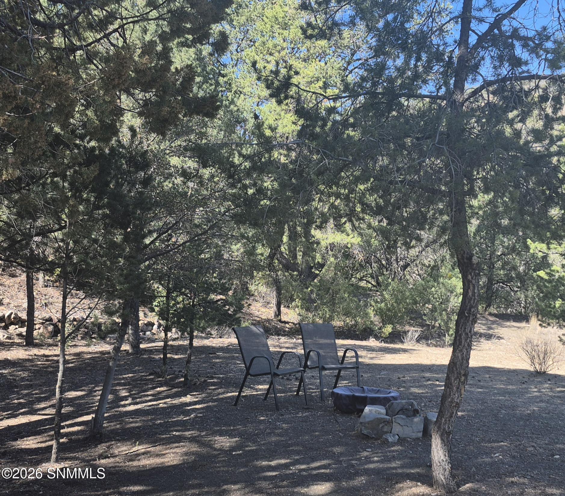 side yard sitting area