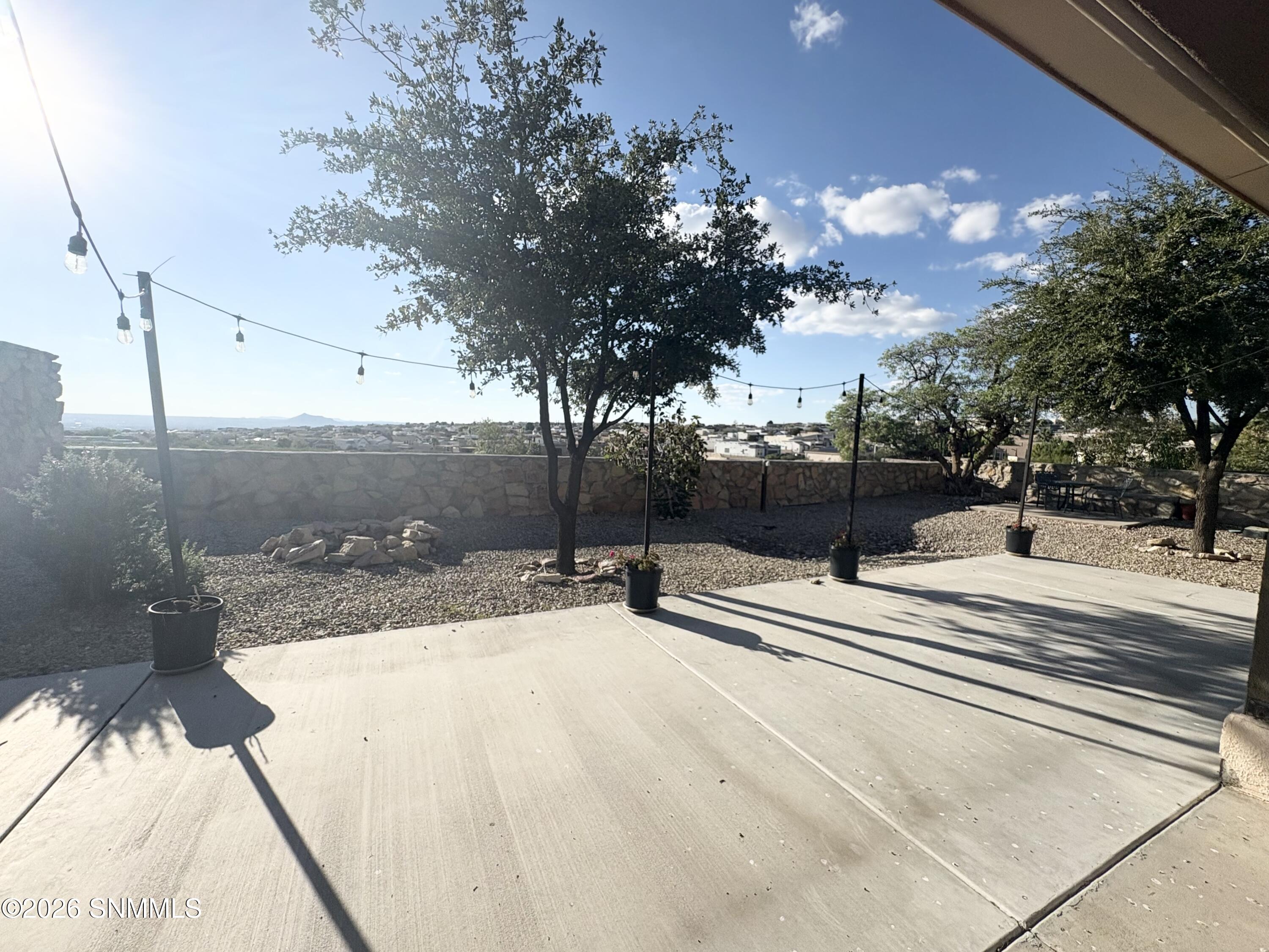 Back yard side view