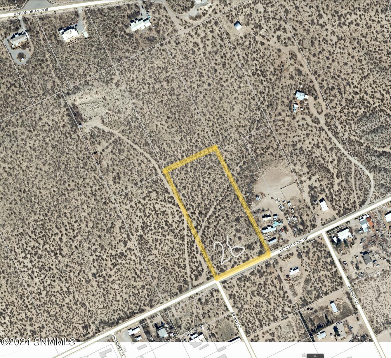 Outline of Lot 26 - Desert Wind Way