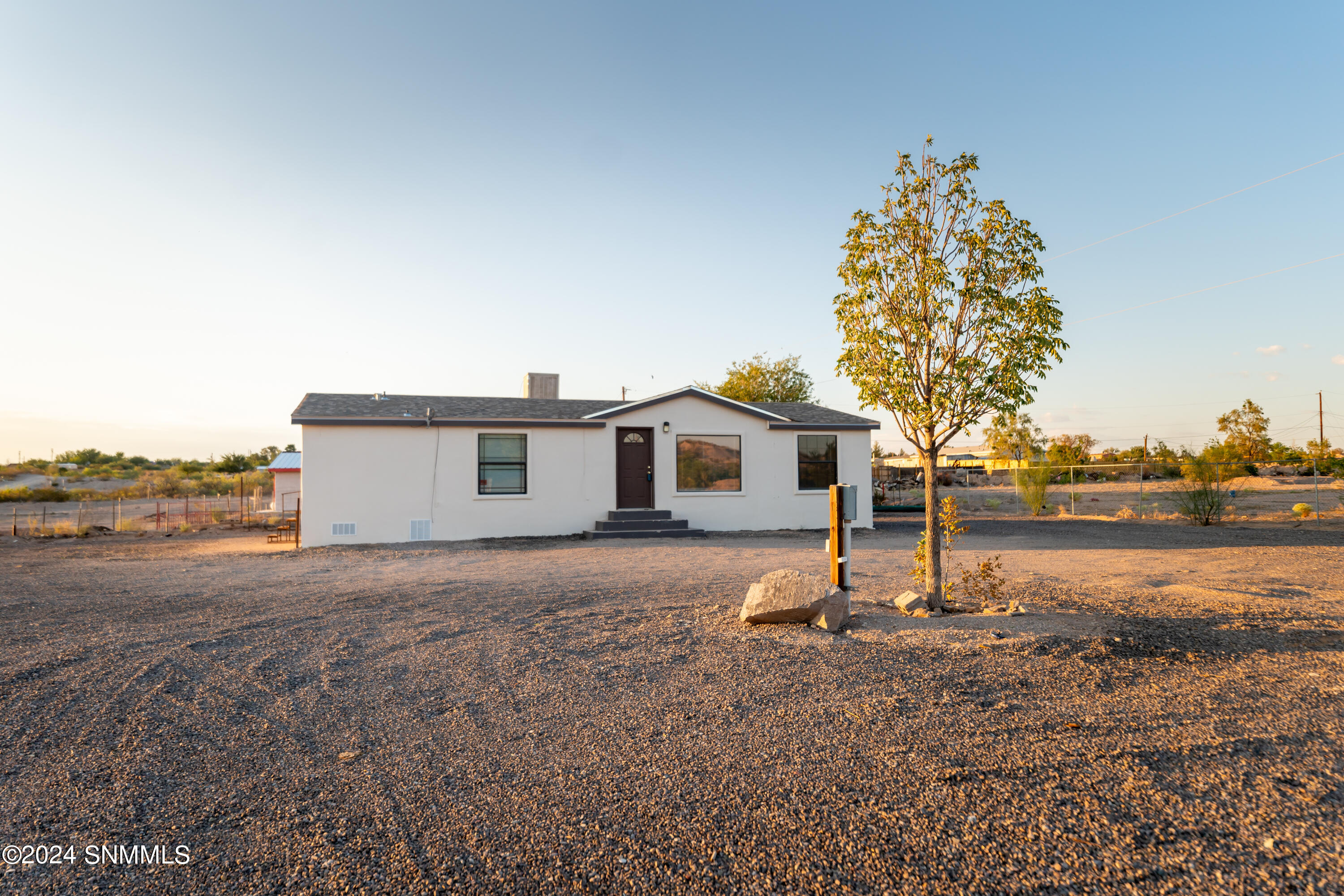 Home front with tree